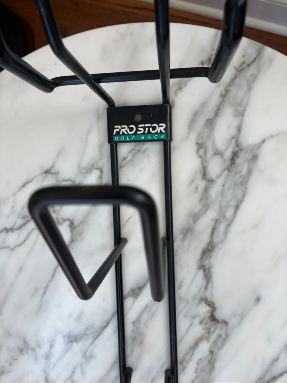 Black Metal Golf Bag and Shoe Rack